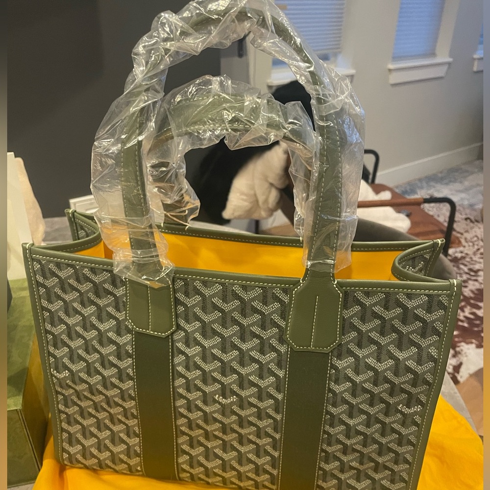 Goyard special edition Villette Jacquard khaki tote bag PM.